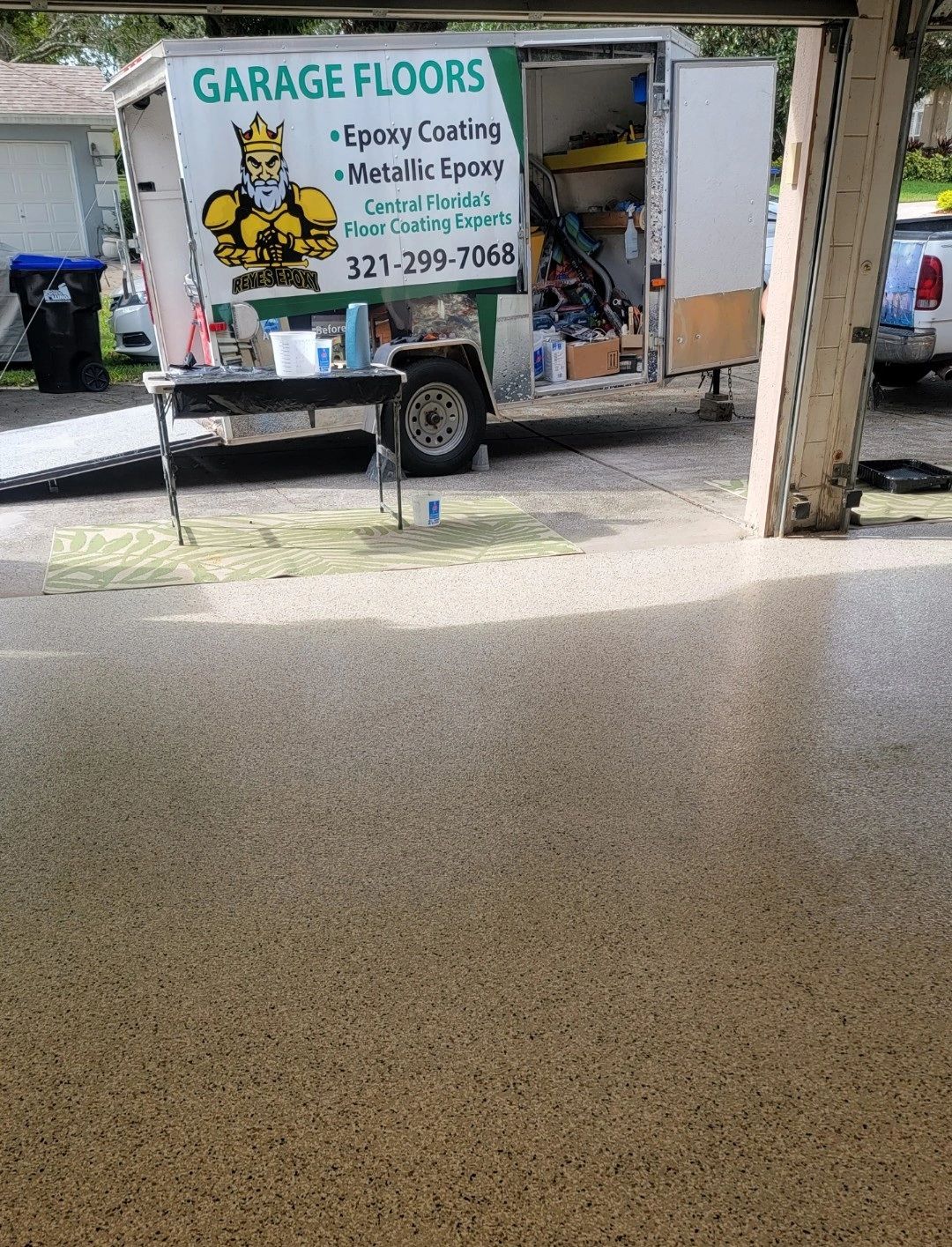 Epoxy floor portrait project