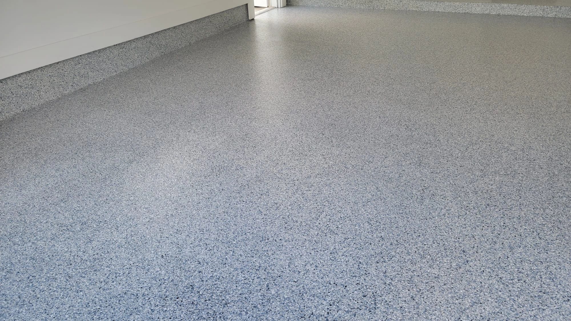 Smooth gray epoxy floor